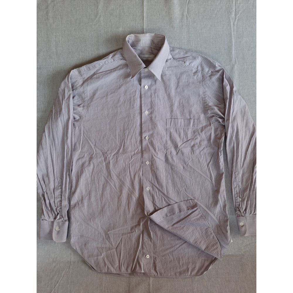 Ermenegildo Zegna Purple Striped Casual Button Down Shirt